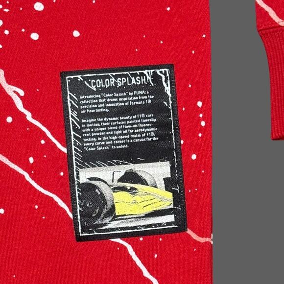 Puma Scuderia Ferrari F1 Race Color Splash Hoodie Rosso Corsa L NWT - Picture 9 of 10